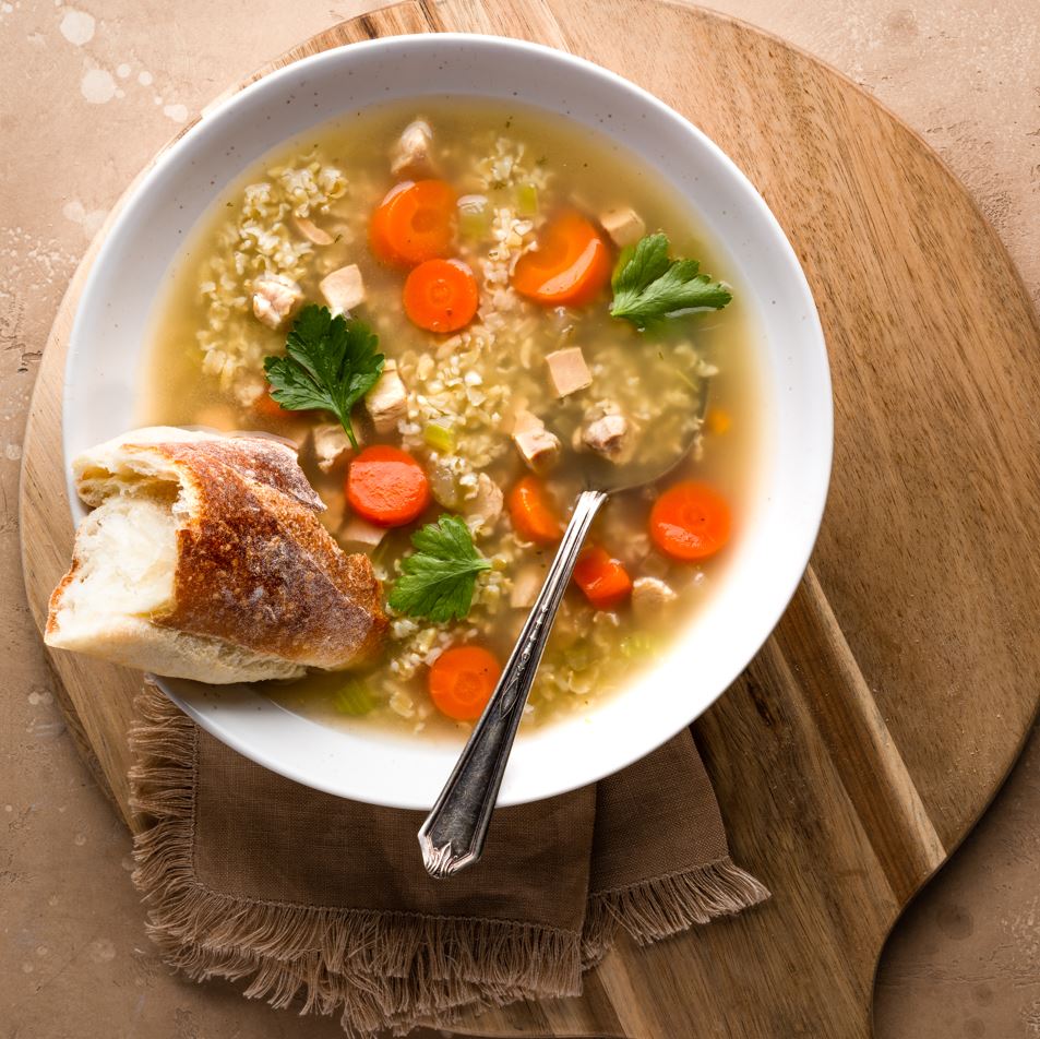 Organic Chicken & Brown Rice Soup – Yorkshire Valley Farms