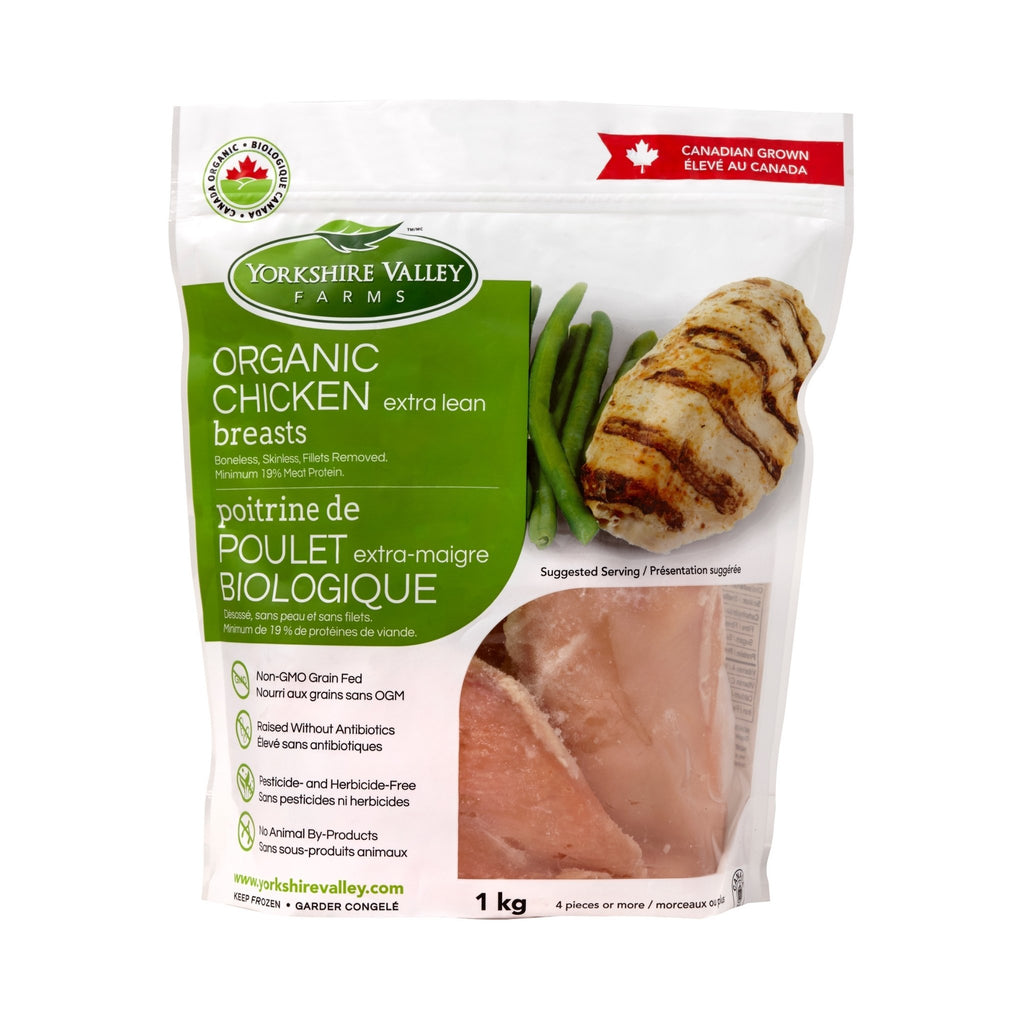 Poitrines de poulet biologique