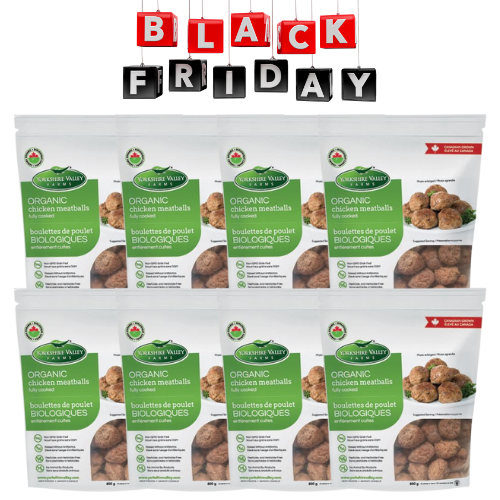 Black Friday Bundle Organic Fully Cooked Chicken Meatballs (8 packs)